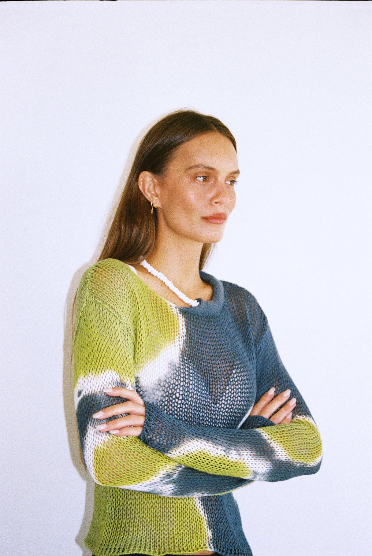 RIPPLE KNIT in Blue Tie-Dye