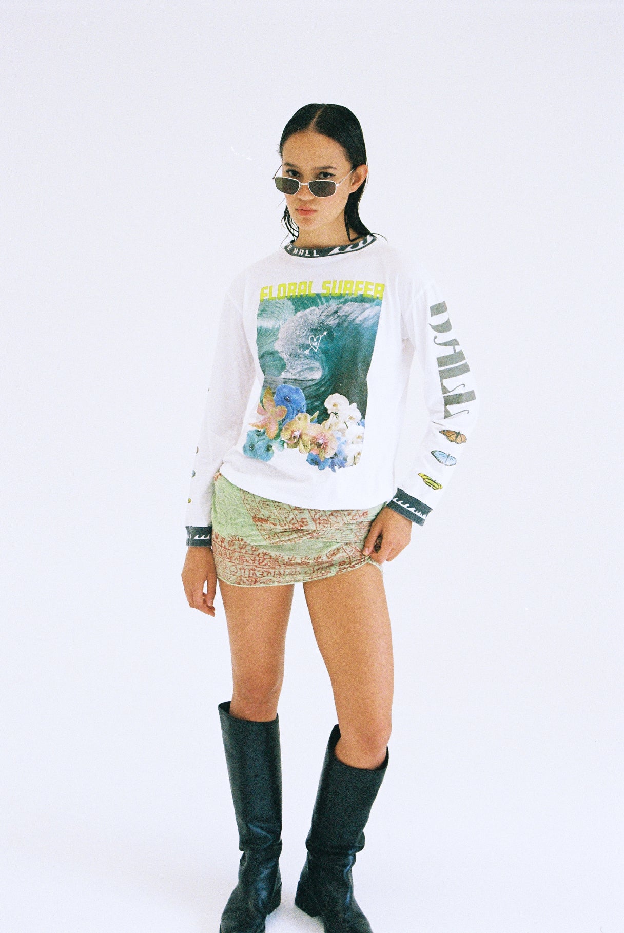 FLORAL SURFER MOTO TOP