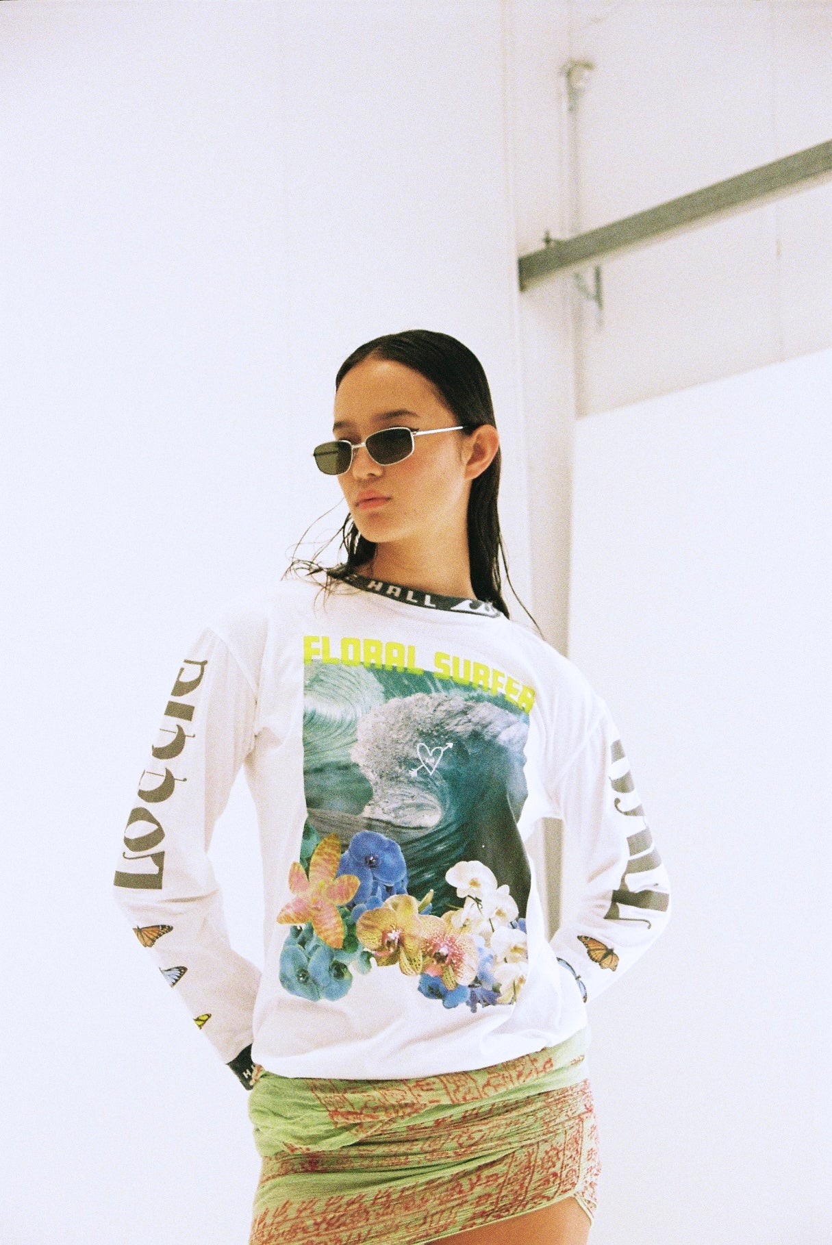 トップス HouseontheHill L/S Tee (Flower Stripe) YOUNG & RECKLESS Flower District Mens Tee - WHITE | Tillys