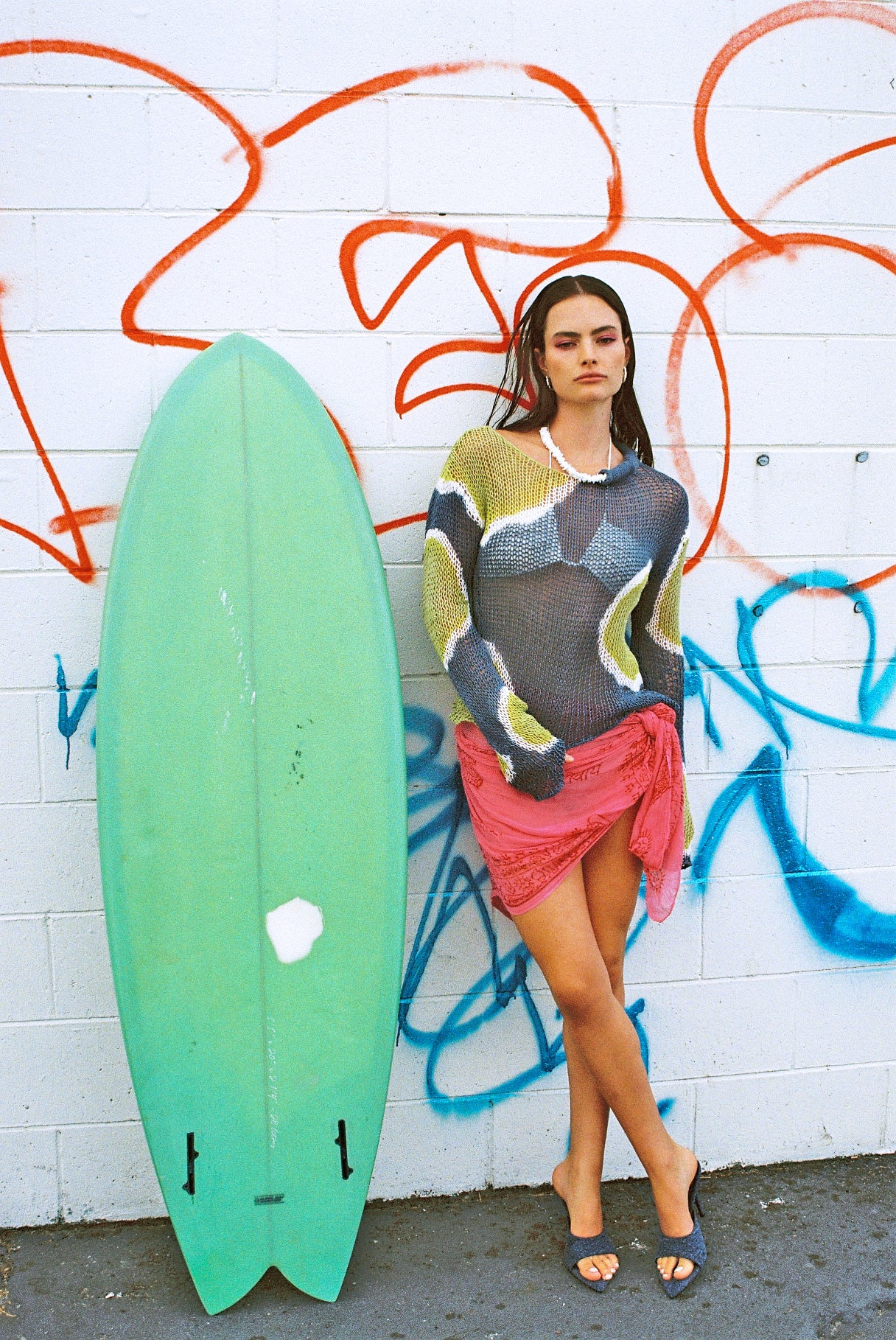 RIPPLE KNIT in Blue Tie-Dye