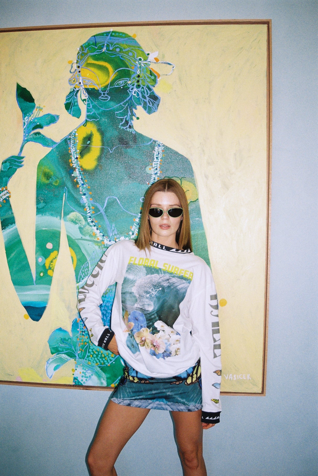 LOTTIE HALL - FLORAL SURFER MOTO TOP