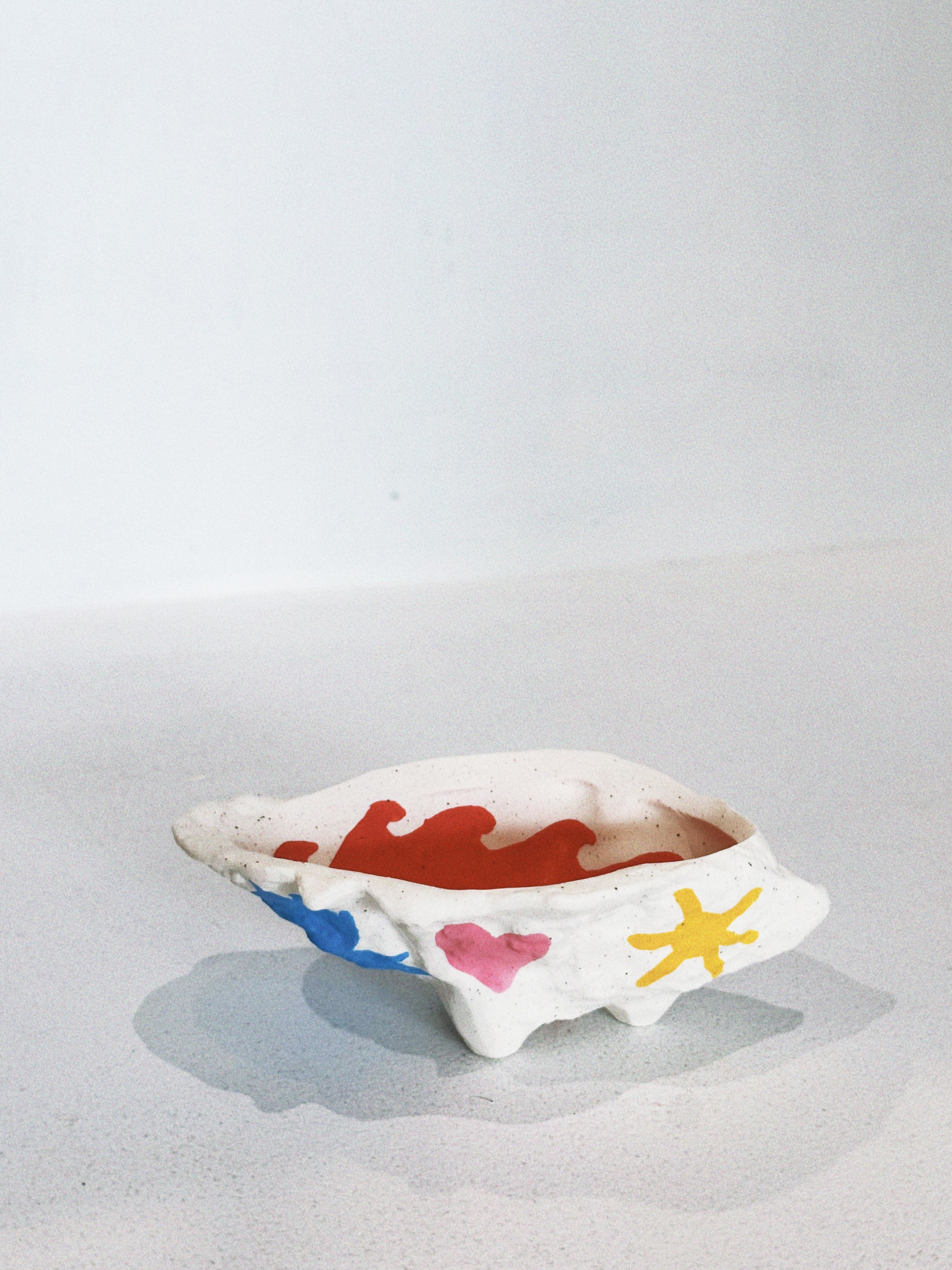 3 INCENSE HOLDER - RED OYSTER