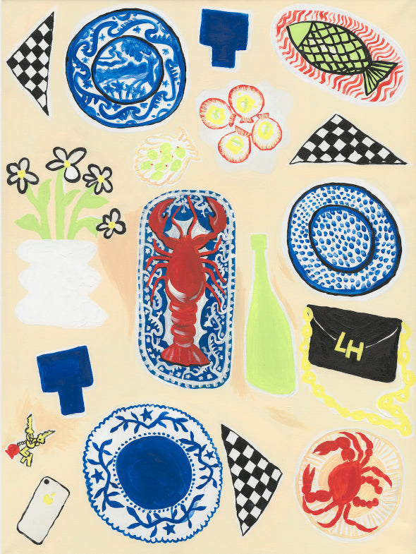 LOTTIE HALL ORIGINAL ART - LONG LUNCH