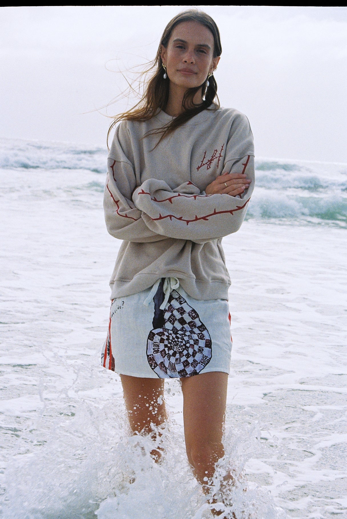 VIOLET FLAME SWEATER - Beige